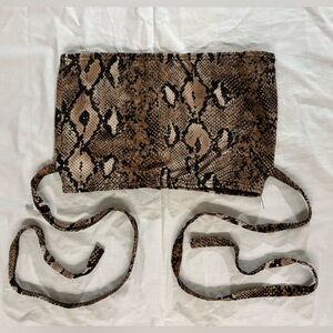 Brown Snake Print Tube Top